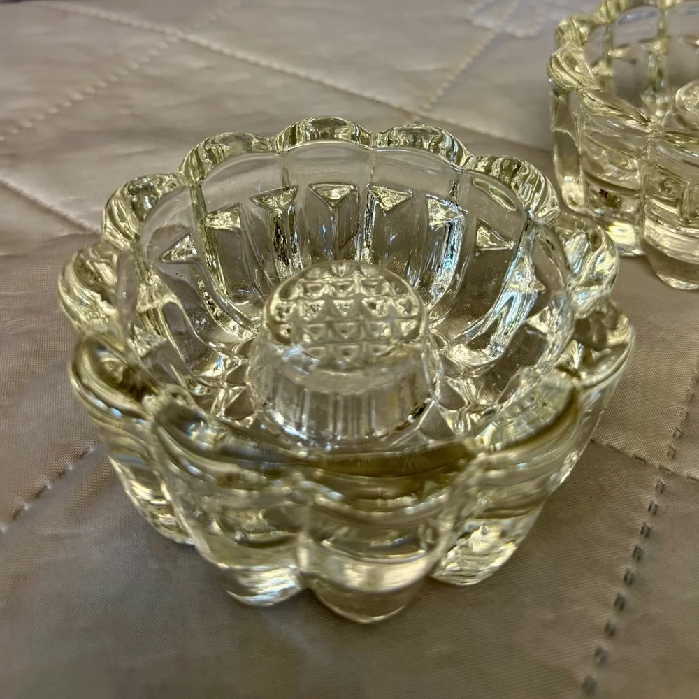Vintage Princess House 24% Lead Crystal Taper Candle Holder: Elegant 80s (2)